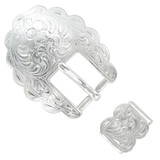 S5400 SP 3/4" 19MM Western Engraved Belt Buckle ,Loop Set