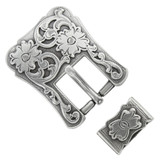 S5401 LASRP 3/4" (19MM) Antique Silver Western Buckle & Loop Set