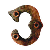 LL3297 COP 3/4" Copper Letter "C" Shaped Concho