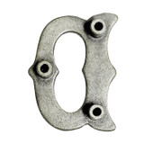 LL3297 OS 3/4" Antique Silver Letter "D" Shaped Concho