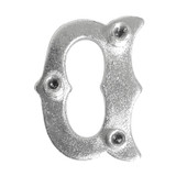 LL3297 SP 3/4" Bright Silver Letter "D" Shaped Concho