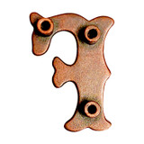 LL3297 COP 3/4" Copper Letter "F" Shaped Concho
