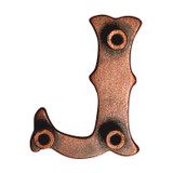 LL3297 COP 3/4" Copper Letter "L" Shaped Concho
