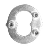 LL3297 SP 3/4" Bright Silver Letter "O" Shaped Concho