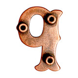 LL3297 COP 3/4" Copper Letter "P" Shaped Concho