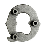 LL3297 OS 3/4" Antique Silver Letter "Q" Shaped Concho