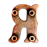 LL3297 COP 3/4" Copper Letter "R" Shaped Concho