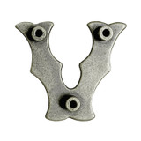 LL3297 OS 3/4" Antique Silver Letter "V" Shaped Concho