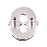 SC47630-0 SP 5/8"x7/8" Bright Silver Number "0" Screw Back Concho