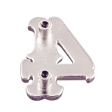 SC47674-4 SP 5/8"x7/8" Bright Silver Number "4" Screw Back Concho