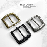 P3926 BLK Heel Bar Belt Buckle Fits 1-1/2"(38mm) Belt (Black)