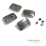 F9805 ASAG Antique Gold Engraved Center Rope Edge Concho Rivet Back (DR)