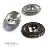 PC2770 LASRP Bridle Headstall Center Bar Buckle Fits 3/4"(19mm) Strap (Antique Silver)