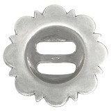 BS9153-3 SP 1-1/2" Bright Silver Swirl Slotted Berry Concho