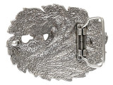 HA1750 Unique Buckle Antique Silver Engraved Leaf Belt Buckle