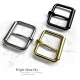 BLK Replacement Roller Buckle Classic Casual Metal Belt Buckle fits 1-1/2" (38mm) Belt- Black