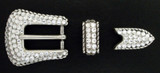 553901 Crystal Rhinestones Western Buckle Set 3/4"