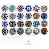 Saddle Leather Tack Bling Rhinestone Crystal Conchos Designed and assembled in the U.S