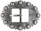BS9307 SRTP Bridle Headstall Center Bar Buckle Fits  ¾" to 1" Wide Belt Strap (Antique Silver)