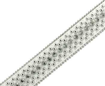 35116 Rhinestone Belt Fashion Western Bling Crystal Genuine Leather Belt  1-3/8(35mm) Wide