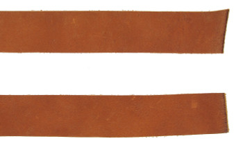 Double Bends Full Grain Thick Leather Strips - Tan