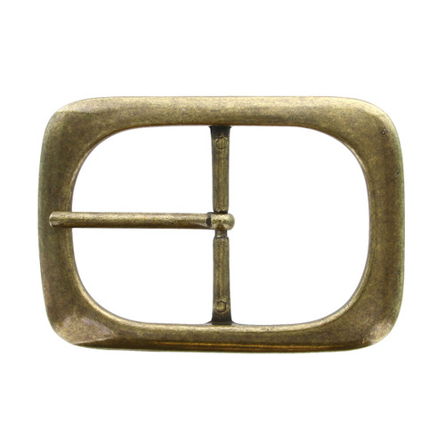 Buy your Oval centre bar buckle solid brass 12,5 mm (gold) online