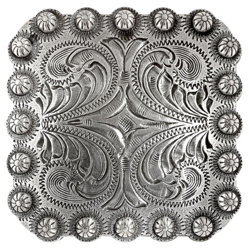 BS9291-2 SRTP 1-3/8" Antique Silver Square Berry Concho BS9291-2 SRTP 1-3/8" Antique Silver Square Berry Concho