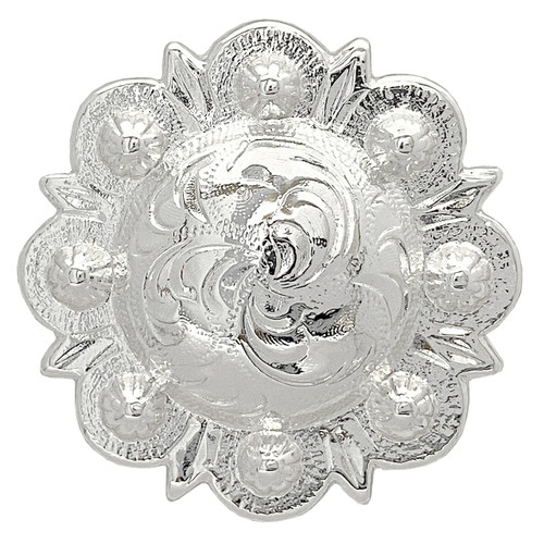 BS9163 SP 1" Bright Silver Berry Concho BS9163 SP 1" Bright Silver Berry Concho