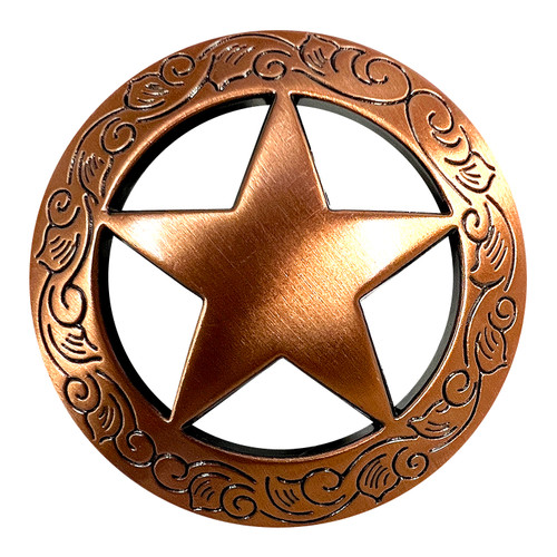 Brass Western Texas Star 3/4'' Concho Saddle Conchos 21mm Silver Glod Color