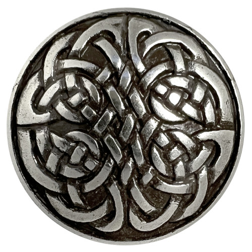 Celtic Round - Concho Antique Silver Look Rivet Back 1