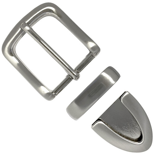 Single Prong Metal Belt Buckle Replacement buckle for belt fits  1-1/4(32mm) Belt Strap-Nickel Plate - Conchos