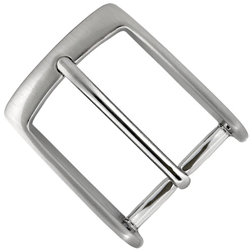 Solid Brass Buckle Classic Casual Dress Belt Buckle fits 1-3/8" (35mm) Wide Belt- Nickel Brushed Solid Brass Buckle Classic Casual Dress Belt Buckle fits 1-3/8" (35mm) Wide Belt- Nickel Brushed
