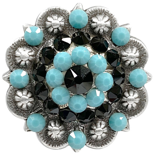 Concho 4 Conchos Rhinestone Horse Saddle Western Bridle Berry Turquois —  Challenger
