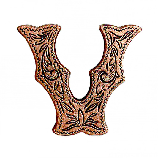 LL3297 COP 3/4" Copper Letter "V" Shaped Concho