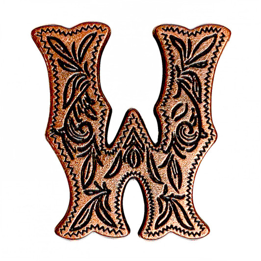 LL3297 COP 3/4" Copper Letter "W" Shaped Concho