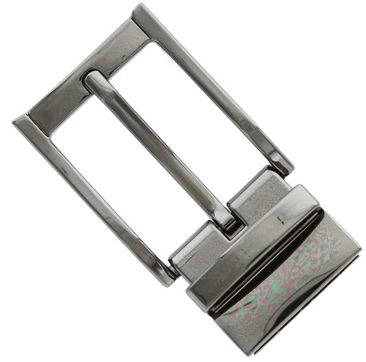 Z32278R GUN Hand Polished Reversible Belt Buckle Fits 1-1/4"(32MM) Wide Belt Strap (GUN)