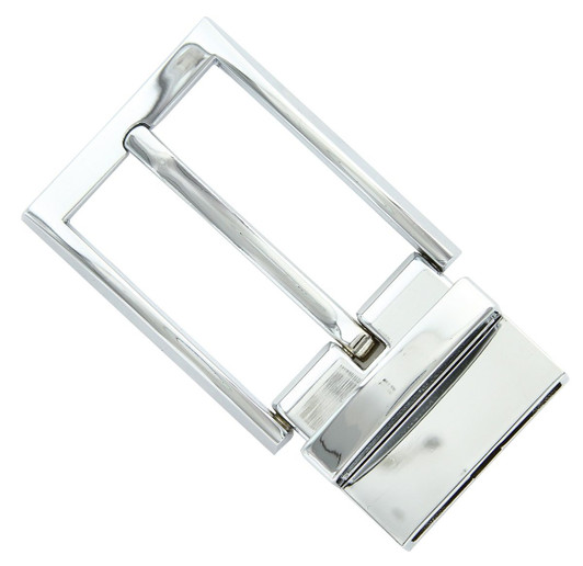 Z32292R NP Hand Polished Reversible Belt Buckle Fits 1-1/4"(32MM) Wide Belt Strap (Nickel Plated)