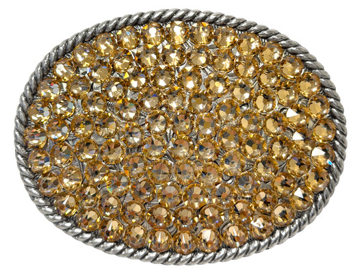 2175832813 Western Antique Silver Engraved Swarovski Rhinestone Crystal Belt Buckle Fits 1-1/2"(38mm) Wide Belt (Lt Col Topaz)
