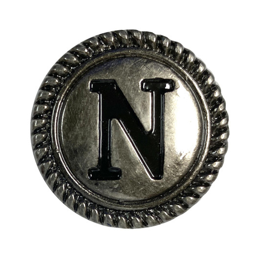 TR2575 ANR 1-1/8" Antique Silver Letter Initial Alphabet Conchos Screw Back Concho (Antique, N)