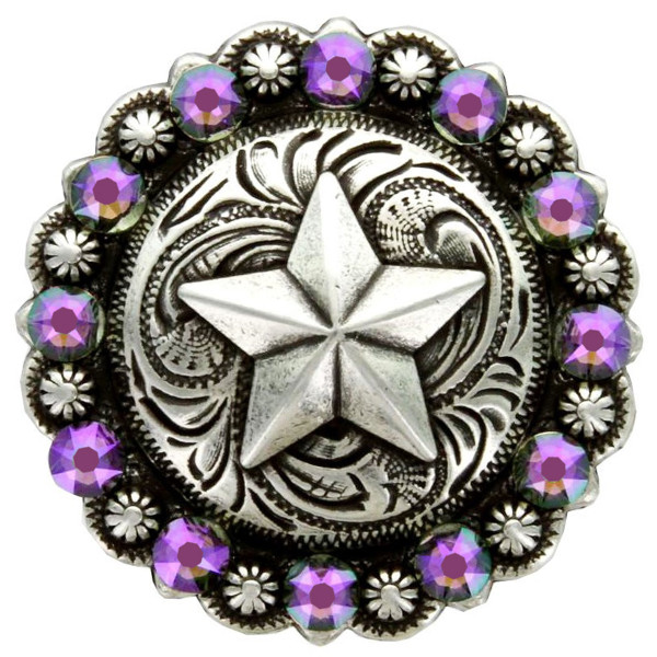 Crystal / Paradise Shine - Rhinestone Crystal Star Berry Concho