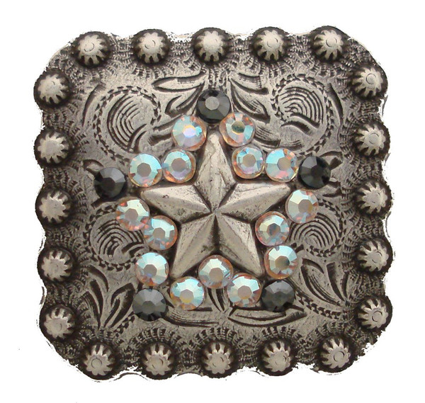 CRYSTAL-AB-JET Rhinestone Crystals Star Berry Square Concho