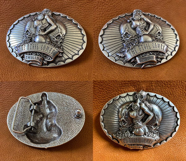 HA1439 LASRP Unique Buckle The Devil Comes Smiling Buckle