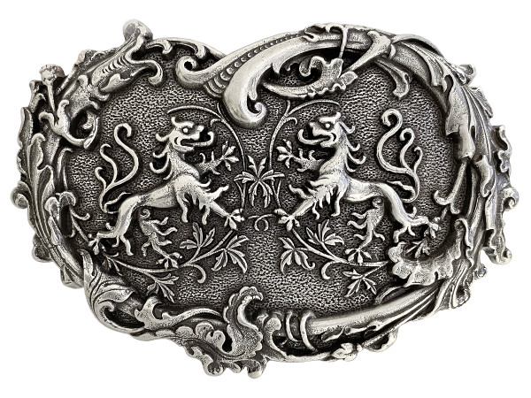 HA1699 LASRP Unique Buckle Antique Twin Dragons Heart Belt Buckle Fits 1-1/2"(38mm) Belt