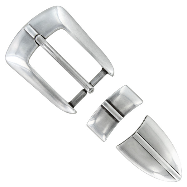 BS8647 LASRP Hand Polished Engraved Belt Buckle Set Fits 1"(25mm) Belt (Antique Silver)