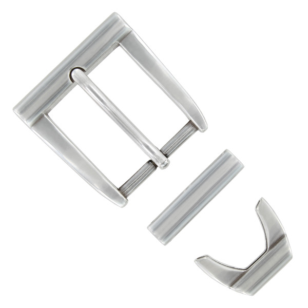 S5998 LASRP Hand Polished Belt Buckle Set Fits 1-1/8"(30mm) Wide Belt (Antique Silver)