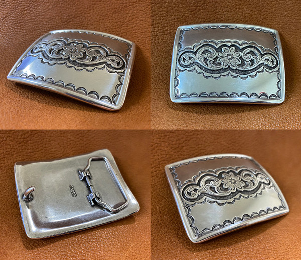 Western Southwestern Antique Engraved Buckle