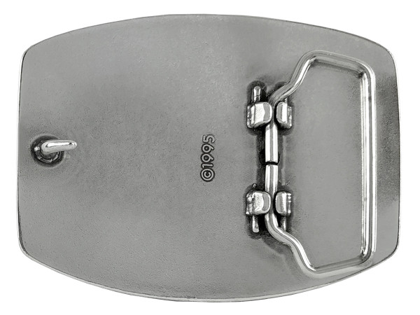 Western Southwestern Antique Engraved Silver Buckle