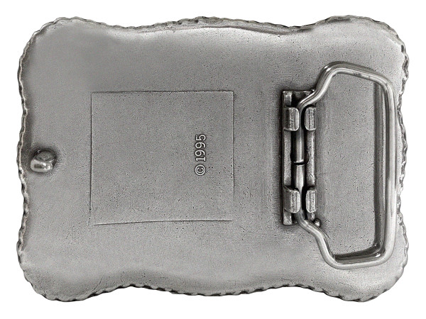 Western Silver Texas Longhorn Steer Head Belt Buckle