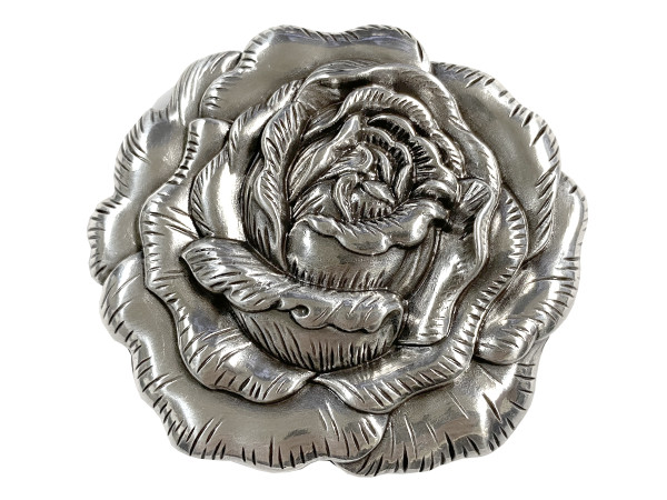 HA0064 Western Antique Rose Engraved Buckle