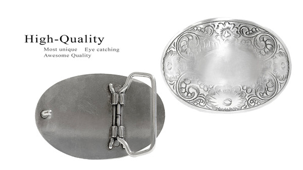 Western Antique Silver  Belt Buckle